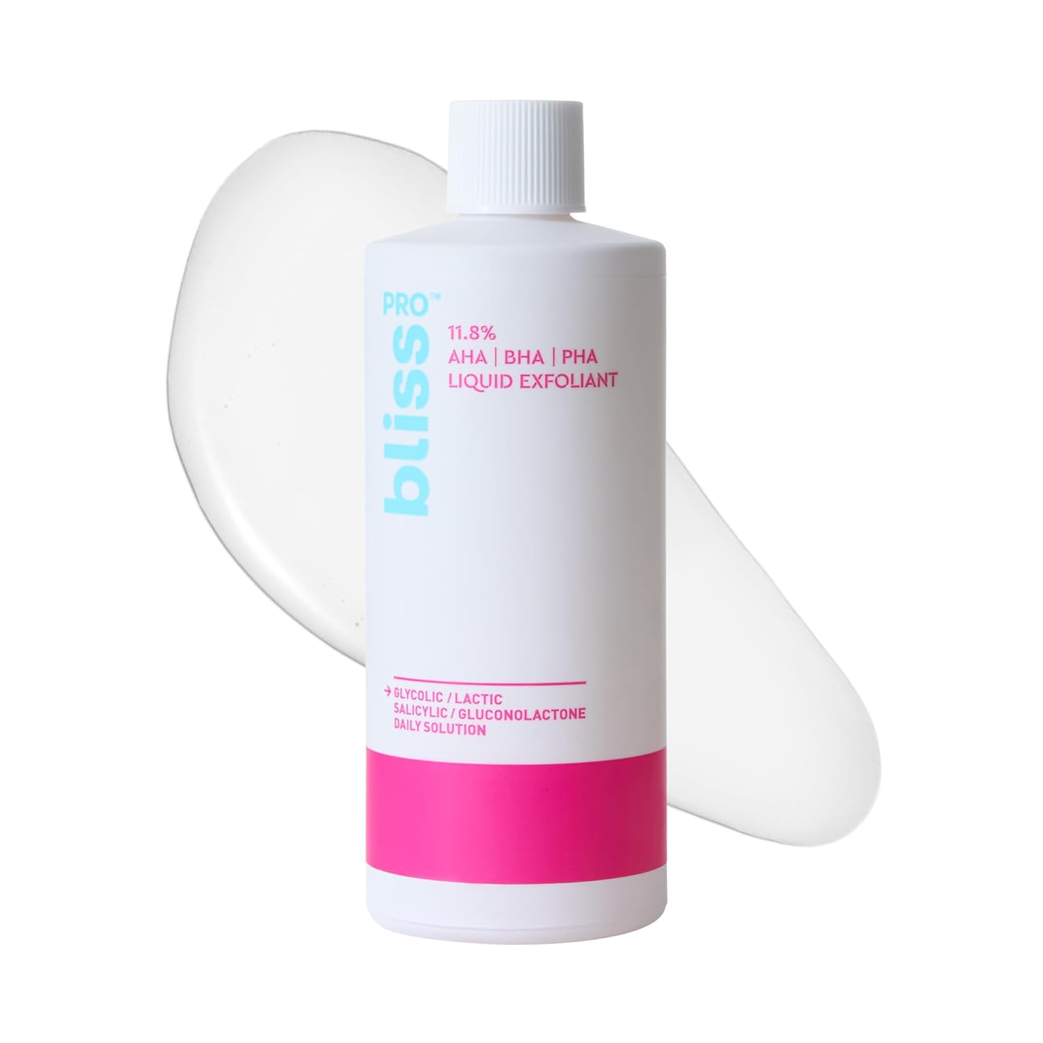 BlissPro™ Liquid Exfoliant - Weekly Exfoliating Treatment with 11.8% AHA, BHA, PHA - 4 Fl Oz | Smooths Skin Texture, Reduces Pores & Fine Lines